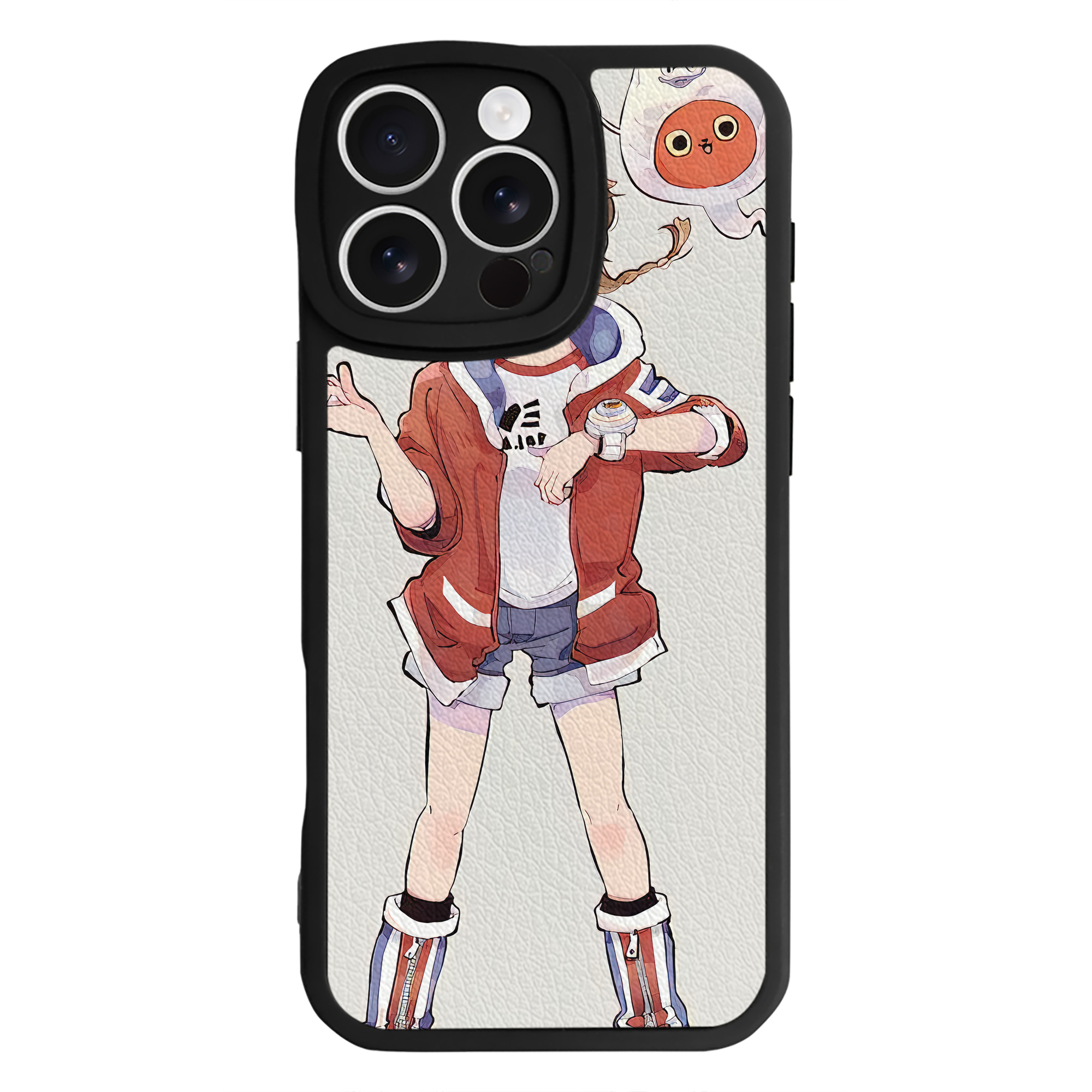 （画像用） 妖怪ウォッチ Yo-kai Watch 【iPhone 16シリーズ対応】シリコンスマホケース（レザー調） 材質：シリコン